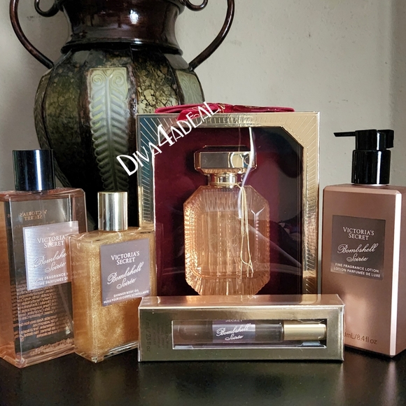 Victoria’s Secret BOMBSHELL SOIRÉE 3.4 FL OZ EDP+ 4PC Bundle